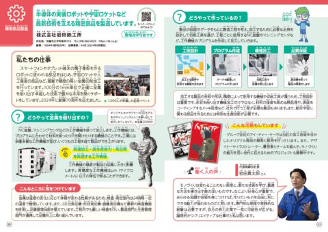 「小学生のためのお仕事ノート」に岩田鉄工所が掲載されました。