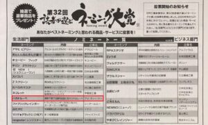 読者が選ぶネーミング大賞に「ハカドルーペ」がノミネートされました。